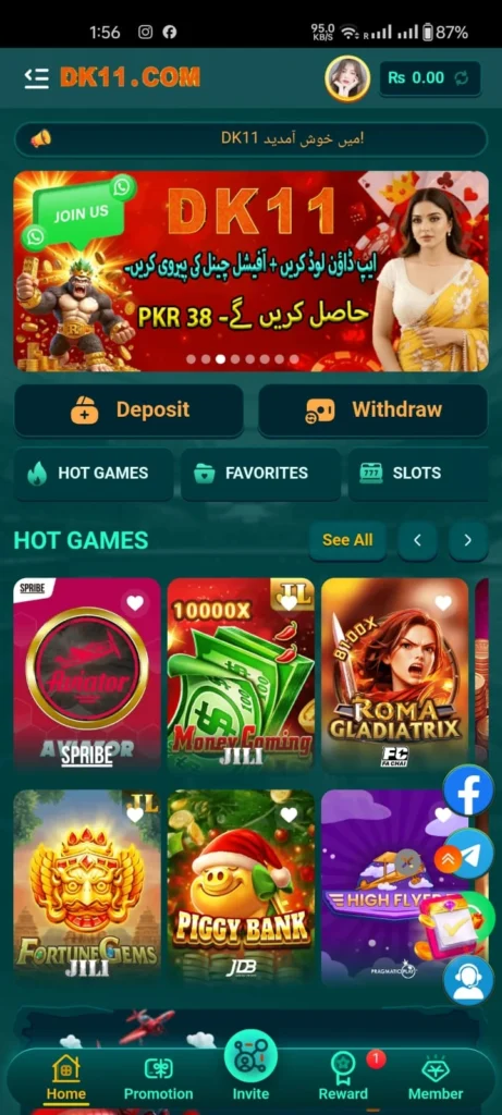 Dk11 Game Download APK Pakistan Interface