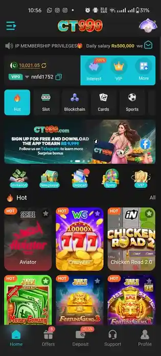 CT999 Game Download Interface screenshot