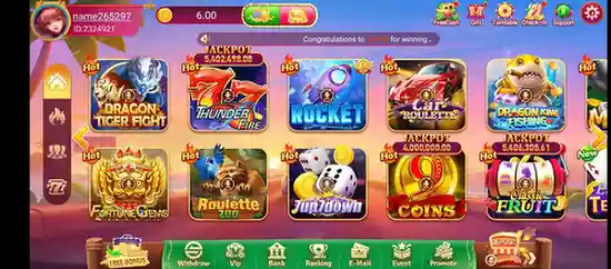 Wa777 Game Mobile Interface screenshot