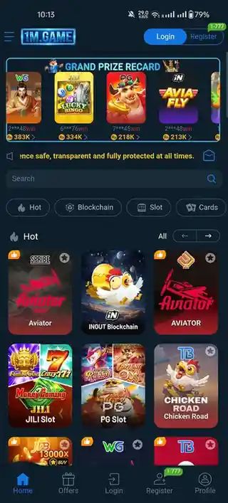 1M game mobile interface screenshot